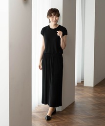 toki doki（トキドキ）の「爽やかフレンチスリーブ＆プリーツニットセット（ワンピース）」