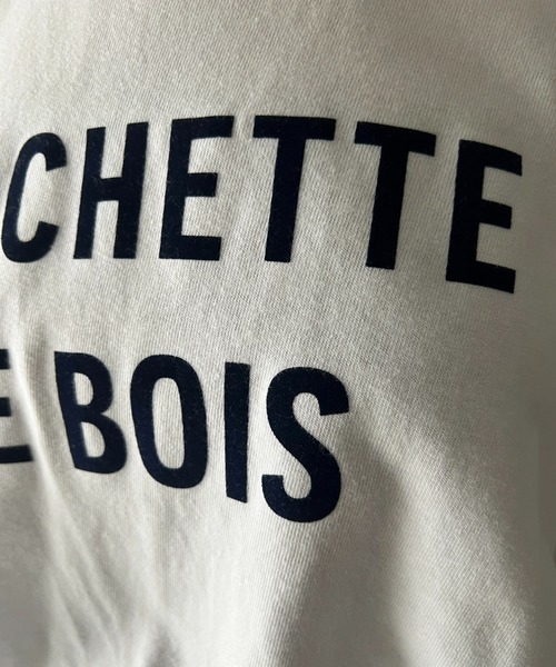 un dix cors(アンディコール)の「CLOCHETEEフロッキーロゴTシャツ(Tシャツ/カットソー・レディース・ベージュ/オフホワイト/チャコールグレー・FREE)」の5枚目の写真