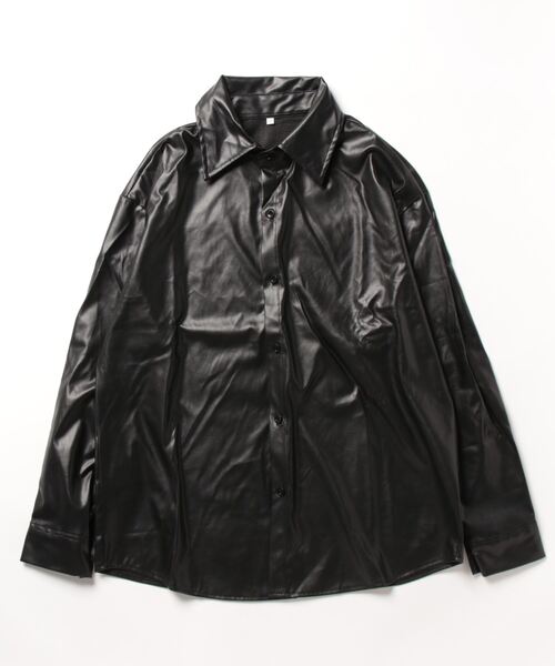Burner(バーナー)の「【OKUOKU 0909】フェイクレザー シャツジャケット oku-outer-696895026099-36 U(シャツ/ブラウス・メンズ・A・M/XL/L)」の5枚目の写真
