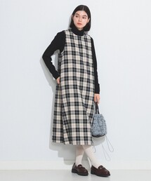 BEAMS BOY | BEAMS BOY / ポリエステル チェック ノースリーブ ワンピース(ワンピース)