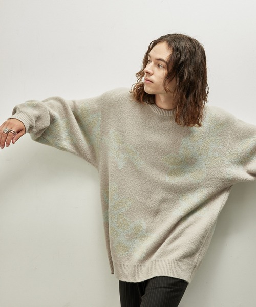 JUNRED(ジュンレッド)の「シャドーフラワージャガードニット(ニット/セーター・メンズ・ベージュ/レッド/ブルー・S/M/L)」の16枚目の写真