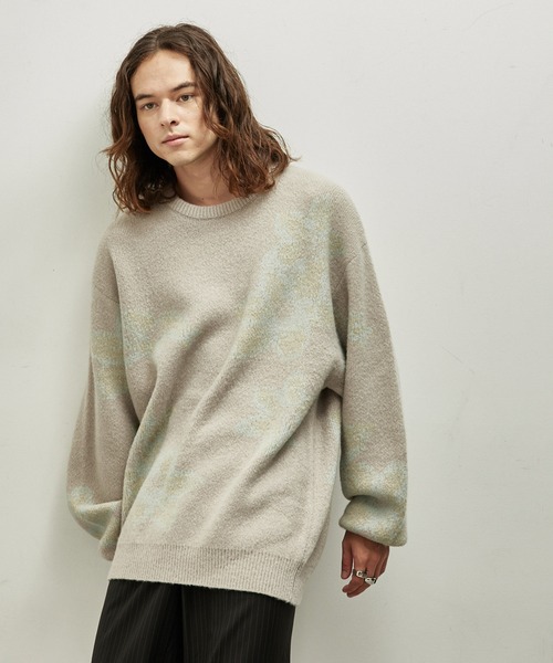 JUNRED(ジュンレッド)の「シャドーフラワージャガードニット(ニット/セーター・メンズ・ベージュ/レッド/ブルー・S/M/L)」の20枚目の写真