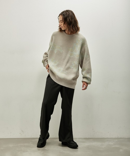 JUNRED(ジュンレッド)の「シャドーフラワージャガードニット(ニット/セーター・メンズ・ベージュ/レッド/ブルー・S/M/L)」の17枚目の写真