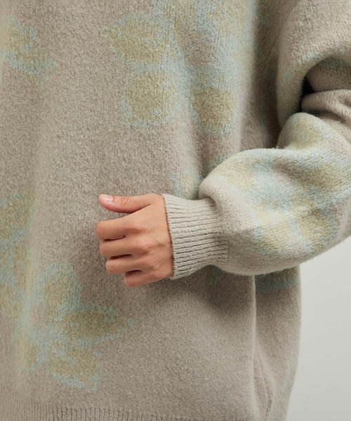 JUNRED(ジュンレッド)の「シャドーフラワージャガードニット(ニット/セーター・メンズ・ベージュ/レッド/ブルー・S/M/L)」の22枚目の写真