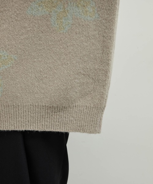 JUNRED(ジュンレッド)の「シャドーフラワージャガードニット(ニット/セーター・メンズ・ベージュ/レッド/ブルー・S/M/L)」の10枚目の写真