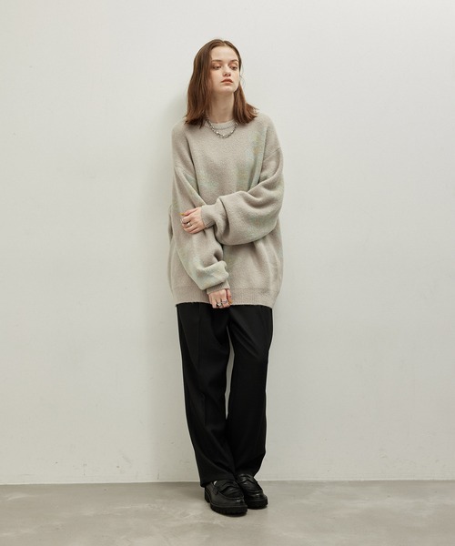 JUNRED(ジュンレッド)の「シャドーフラワージャガードニット(ニット/セーター・メンズ・ベージュ/レッド/ブルー・S/M/L)」の15枚目の写真