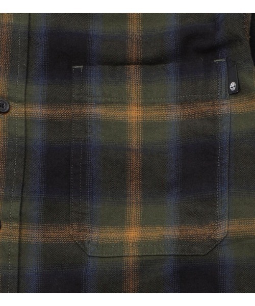 Timberland(ティンバーランド)の「メンズ ヘビー フランネル チェック シャツ(シャツ/ブラウス・メンズ・ライトグレー/ダークカーキ・LARGE/MEDIUM/SMALL/XX-LARGE/X-SMALL/X-LARGE)」の6枚目の写真