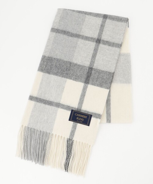 ANY（エニィ）の「カシミアブレンドストール（マフラー・レディース・ブルー系5/レッド系5/アイボリー系/ローズ系5/ライトグレー系5/ピンク系5/グレー系5/ネイビー系5/カーキ系5・F）」の2枚目の写真