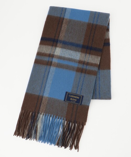 ANY（エニィ）の「カシミアブレンドストール（マフラー・レディース・ブルー系5/レッド系5/アイボリー系/ローズ系5/ライトグレー系5/ピンク系5/グレー系5/ネイビー系5/カーキ系5・F）」の6枚目の写真