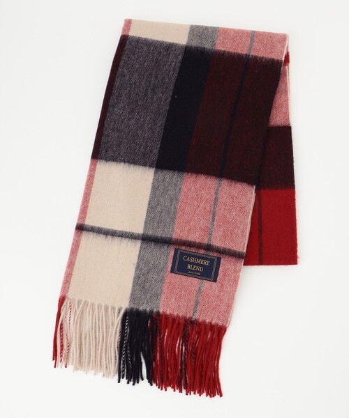 ANY（エニィ）の「カシミアブレンドストール（マフラー・レディース・ブルー系5/レッド系5/アイボリー系/ローズ系5/ライトグレー系5/ピンク系5/グレー系5/ネイビー系5/カーキ系5・F）」の8枚目の写真