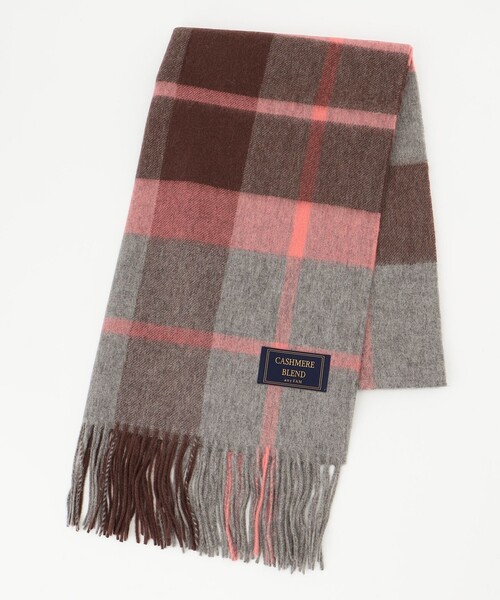 ANY（エニィ）の「カシミアブレンドストール（マフラー・レディース・ブルー系5/レッド系5/アイボリー系/ローズ系5/ライトグレー系5/ピンク系5/グレー系5/ネイビー系5/カーキ系5・F）」の9枚目の写真