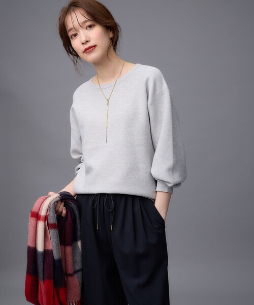 ANY（エニィ）の「カシミアブレンドストール（マフラー・レディース・ブルー系5/レッド系5/アイボリー系/ローズ系5/ライトグレー系5/ピンク系5/グレー系5/ネイビー系5/カーキ系5・F）」の16枚目の写真