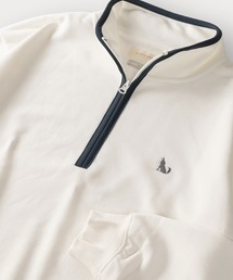 GLOVE HOUSE | WOLFワンポイント刺繍ハーフジップスウェット/パイピング/オーバーサイズ/ユニセックス(スウェット)