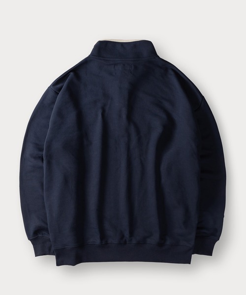 GLOVE HOUSE（グローブハウス）の「WOLFワンポイント刺繍ハーフジップスウェット/パイピング/オーバーサイズ/ユニセックス（スウェット・メンズ・ホワイト系その他/アッシュグレー/ネイビー/ホワイト/ブルー・M/L）」の11枚目の写真