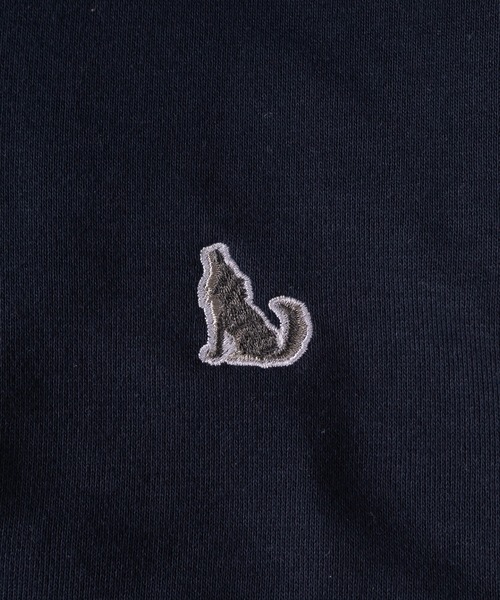 GLOVE HOUSE（グローブハウス）の「WOLFワンポイント刺繍ハーフジップスウェット/パイピング/オーバーサイズ/ユニセックス（スウェット・メンズ・ホワイト系その他/アッシュグレー/ネイビー/ホワイト/ブルー・M/L）」の13枚目の写真