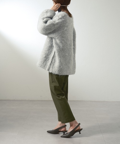 Pal collection（パルコレクション）の「シャギーニット2wayカーディガン（ニット/セーター・レディース・ネイビー/キャメル/グレー/ブラウン・FREE）」の11枚目の写真