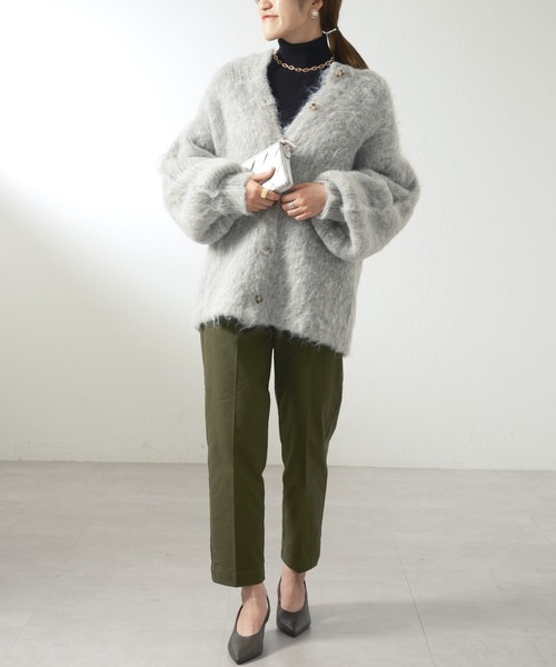 Pal collection（パルコレクション）の「シャギーニット2wayカーディガン（ニット/セーター・レディース・ネイビー/キャメル/グレー/ブラウン・FREE）」の13枚目の写真