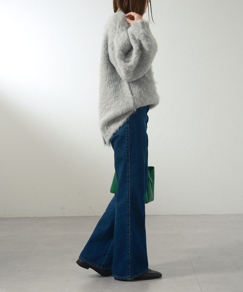 Pal collection（パルコレクション）の「シャギーニット2wayカーディガン（ニット/セーター・レディース・ネイビー/キャメル/グレー/ブラウン・FREE）」の10枚目の写真