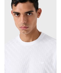 EMPORIO ARMANI | 【エンポリオ アルマーニ】Tシャツ ジャカードジャージー製 オプアートモチーフ(Tシャツ/カットソー)