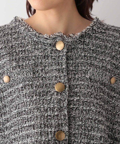 45R コットンツイード ボレロカーディガン 45R コットンツイード ボレロカーディガン 45R コットンツィードの