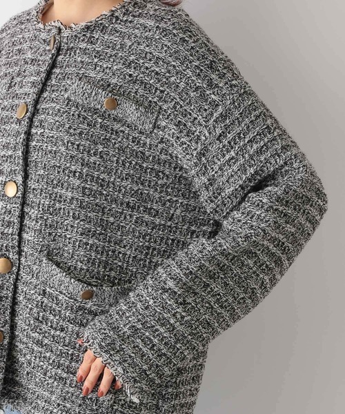 J427 美品 M ヴァレンティノ ニット ツイード ボレロ レディース