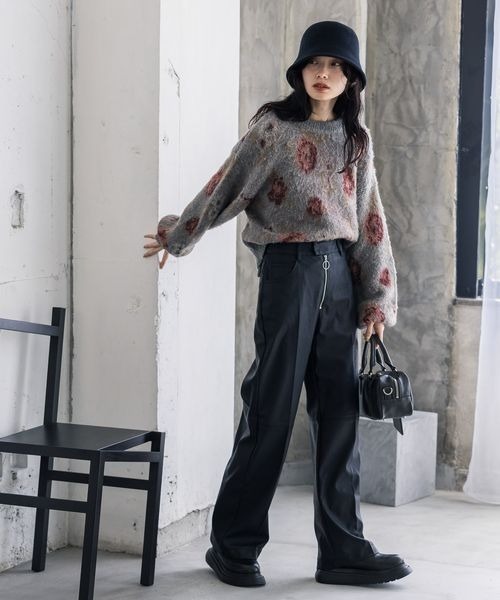 JEANASIS(ジーナシス)の「フロントZIPコーティングパンツ/980961(その他パンツ・レディース・ホワイト/ライトブルー/ブラック系その他/ブラウン・SMALL/MEDIUM)」の5枚目の写真