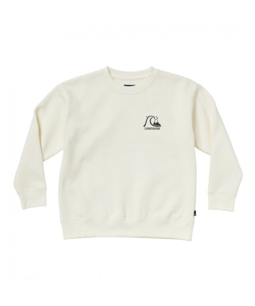 Quiksilver(クイックシルバー)の「OG CREW SWEAT YOUTH/クイックシルバーキッズガーメントウォッシュ加工ヴィンテージライクワンポイントブランドロゴクルーネックスウェット(スウェット・キッズ・ブラック/アイボリー/グレー・150/140/160/130)」の2枚目の写真