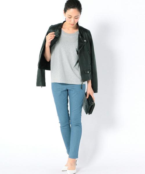 coen（コーエン）の「カラーイージースキニーパンツ15FW（その他パンツ・レディース・ホワイト/ネイビー/ライトブルー/マスタード/オリーブ/ブラック/ベージュ/ナチュラル/その他1・MEDIUM/SMALL/LARGE）」の21枚目の写真