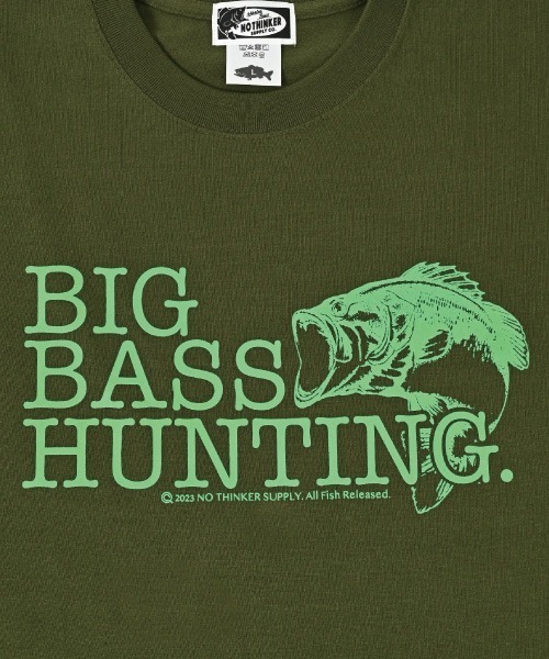 NOTHINKER(ノーシンカー)の「BIG BASS HUNTING BITE T-shirt(Tシャツ/カットソー・メンズ・ブルー系その他/バーガンディー/グリーン系その他・LARGE/SMALL/X-LARGE/MEDIUM)」の8枚目の写真