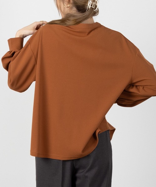 NAVY（ネイビー）の「NAVY ストレッチ ピンタックシャツ（シャツ/ブラウス・レディース・アイボリー/ブラック/キャメル・フリー）」の6枚目の写真