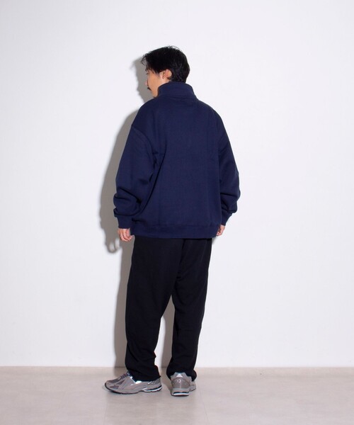 Dickies(ディッキーズ)の「【Dickies/ディッキーズ】ロゴ刺繍 ハーフジップスウェット(スウェット・メンズ・アイボリー/ダークブラウン/ネイビー・M/L/XL)」の5枚目の写真