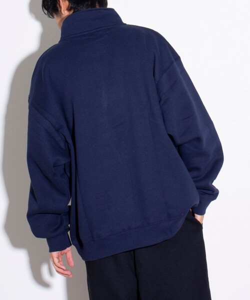 Dickies(ディッキーズ)の「【Dickies/ディッキーズ】ロゴ刺繍 ハーフジップスウェット(スウェット・メンズ・アイボリー/ダークブラウン/ネイビー・M/L/XL)」の10枚目の写真