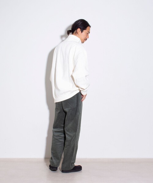 Dickies(ディッキーズ)の「【Dickies/ディッキーズ】ロゴ刺繍 ハーフジップスウェット(スウェット・メンズ・アイボリー/ダークブラウン/ネイビー・M/L/XL)」の20枚目の写真