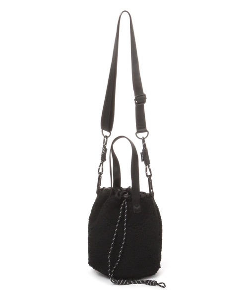 niko and...（ニコアンド）の「巾着ボア2WAY BAG（ショルダーバッグ・メンズ・ブラック/アイボリー・FREE）」の12枚目の写真