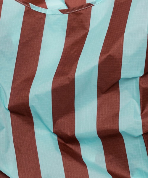 BAGGU（バグー）の「BABY BAGGU 507.ストライプ レーズンパープル×ブルー（エコバッグ/サブバッグ・レディース・パープル・FREE）」の3枚目の写真