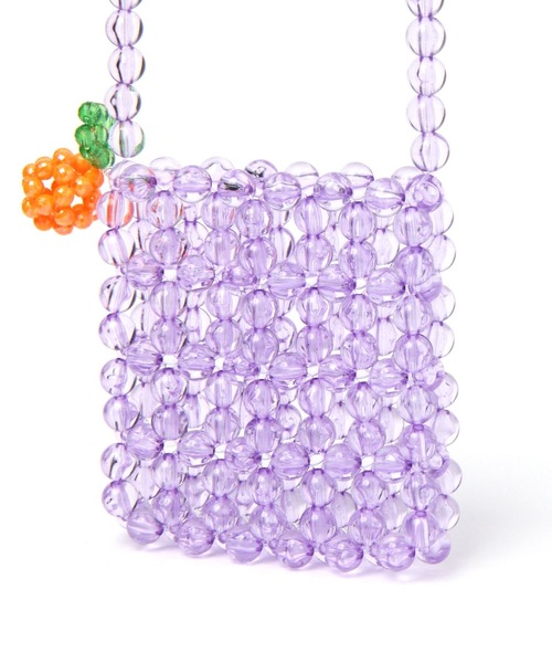 tiny tiny（ティニーティニー）の「フルーツビーズショルダーバッグ[tiny tiny(ティニーティニー)]（ショルダーバッグ・レディース・パープル・0）」の3枚目の写真