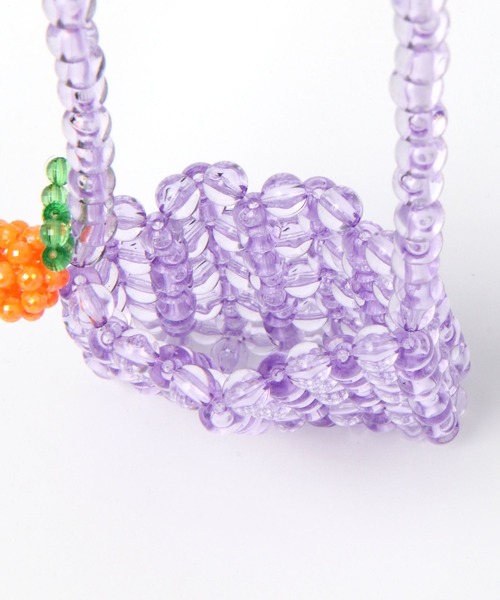 tiny tiny（ティニーティニー）の「フルーツビーズショルダーバッグ[tiny tiny(ティニーティニー)]（ショルダーバッグ・レディース・パープル・0）」の2枚目の写真