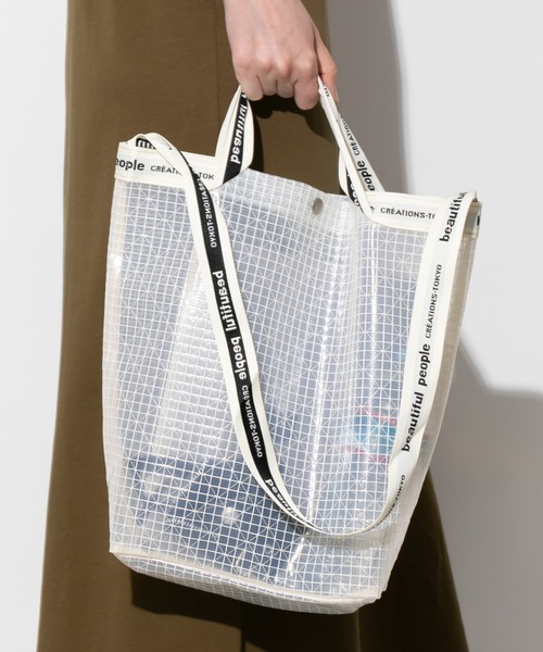 【beautiful people】 PLAID VINYL LOGO TAPE SHOULDER BAG plaid vinyl logo tape bag M – beautiful people online store