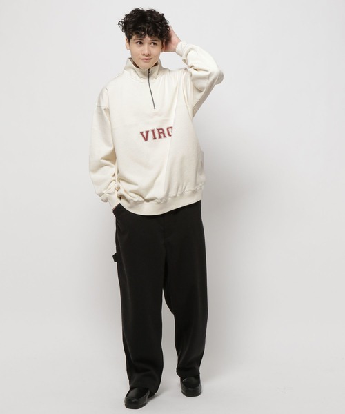 niko and...（ニコアンド）の「アソートレトロデザインハーフジッププルオーバー（スウェット・メンズ・ボルドー/グレー/オフホワイト/グリーン・MEDIUM/LARGE）」の6枚目の写真