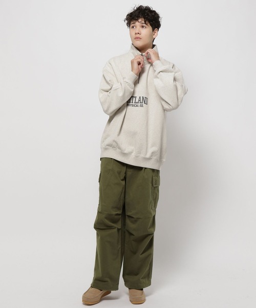 niko and...（ニコアンド）の「アソートレトロデザインハーフジッププルオーバー（スウェット・メンズ・ボルドー/グレー/オフホワイト/グリーン・MEDIUM/LARGE）」の7枚目の写真