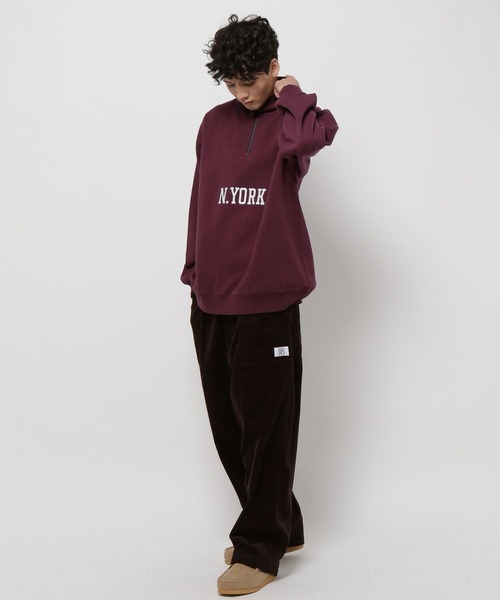 niko and...（ニコアンド）の「アソートレトロデザインハーフジッププルオーバー（スウェット・メンズ・ボルドー/グレー/オフホワイト/グリーン・MEDIUM/LARGE）」の9枚目の写真