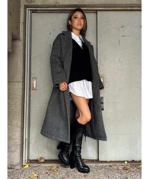 EGOIST（エゴイスト）の「ウエストタックデザインロングカフスシャツ（シャツ/ブラウス・レディース・ブラック/ホワイト・FREE）」の20枚目の写真