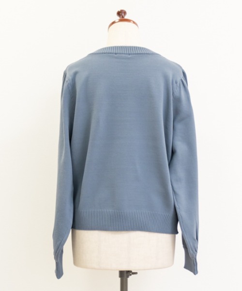CLETTE(クレット)の「パール使いスポンジニット(ニット/セーター・レディース・ラベンダー/ブラック/ブルー・LL/3L/4L)」の20枚目の写真