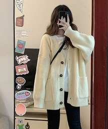 MAISON DE THERESE | ノーカラーボタン付きカーディガン(カーディガン/ボレロ)