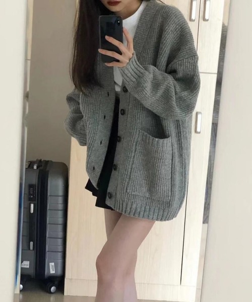 MAISON DE THERESE（メゾン ド テレーズ）の「ノーカラーボタン付きカーディガン（カーディガン/ボレロ・レディース・ブラウン/グレー/アイボリー・FREE）」の5枚目の写真