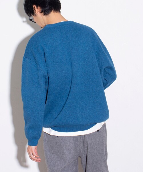 GLOSTER（グロスター）の「【GLOSTER/グロスター】フレンチブルドッグ ジャガードニットプルオーバー（ニット/セーター・メンズ・ブラウン/グレー/ブルー・S/M/L）」の7枚目の写真