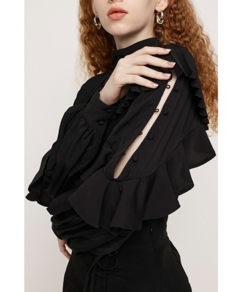 SLY（スライ）の「FRILL SLEEVES DOCKING TOPS フリル