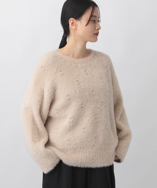 A part by（アパートバイ）の「ビジューニットプルオーバー（ニット