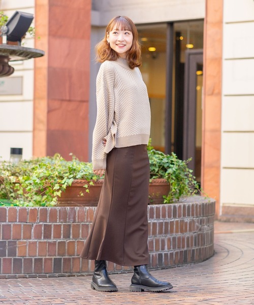 bounDary（バウンダリー）の「【ZOZOTOWN限定】【bounDary/バウンダリー】　マーメイドフレアスカート（スカート・レディース・ブラック/ダークブラウン・MEDIUM/LARGE）」の17枚目の写真