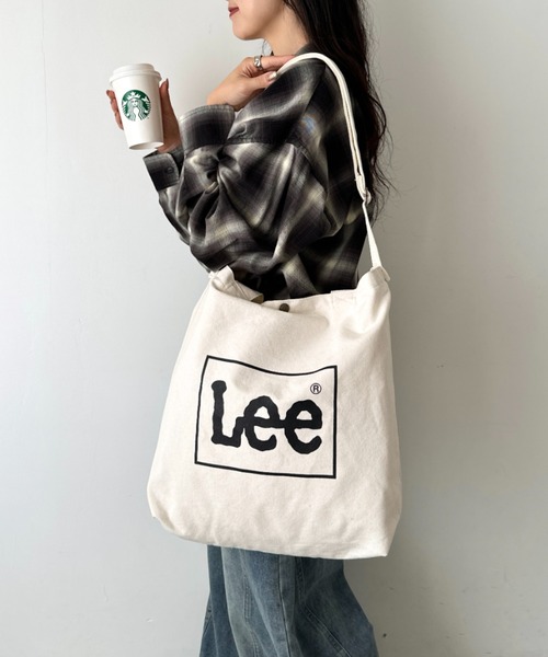 Lee(リー)の「Lee/リー キャンバス ビッグ2WAY トートバッグ(トートバッグ・レディース・ホワイト/ブラウン/ネイビー/インディゴブルー/グレー/ブルー/カーキ/オリーブ/ブラック・FREE)」の12枚目の写真